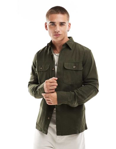 Surchemise en flanelle - Kaki - Jack & Jones - Modalova