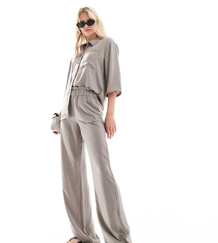 Pantalon large d'ensemble à taille haute - Taupe - Jdy Tall - Modalova