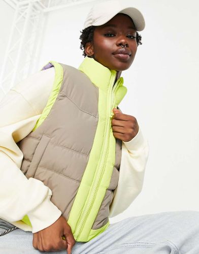 Doudoune sans manches contrastante - Beige et jaune - Jjxx - Modalova