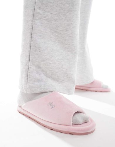 Chaussons matelassés en velours - pastel - Juicy Couture - Modalova