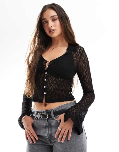 Chemise en dentelle avec manches vases - Only - Modalova