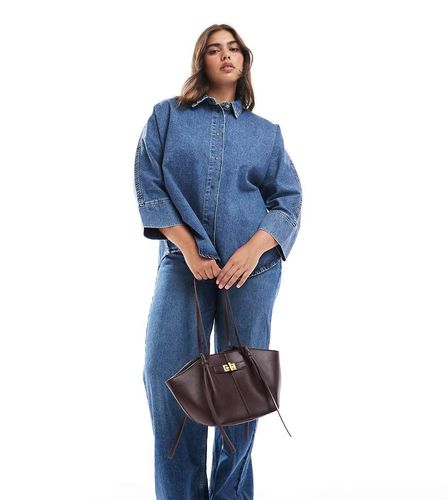 Chemise en jean  manches trois-quart - moyen - Only Curve - Modalova