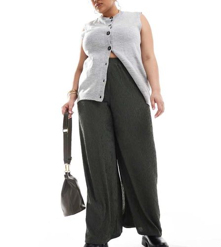 Pantalon texturé ample - foncé - Only Curve - Modalova