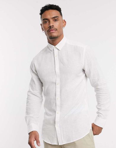 Chemise coupe slim en lin - Only & Sons - Modalova