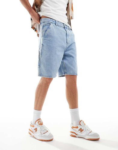 Edge - Short charpentier droit en jean - Délavage clair - Only & Sons - Modalova