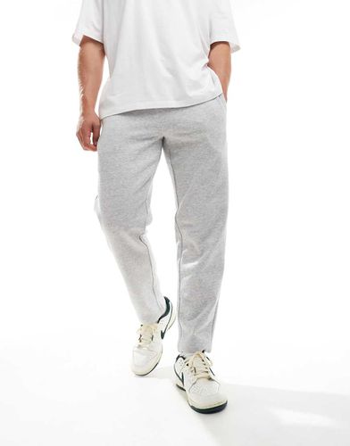 Pantalon de jogging droit en molleton - Gris clair chiné - Only & Sons - Modalova