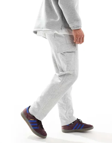 Pantalon de jogging droit style cargo - Gris clair chiné - Only & Sons - Modalova