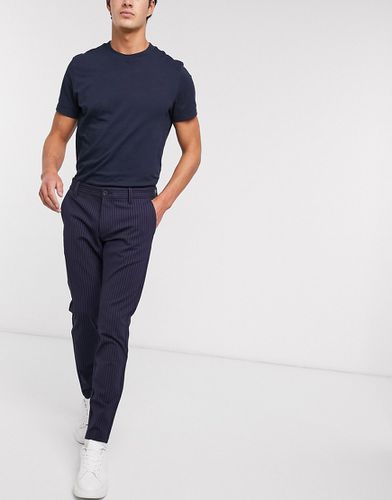 Pantalon stretch habillé à rayures tennis - Bleu - Only & Sons - Modalova