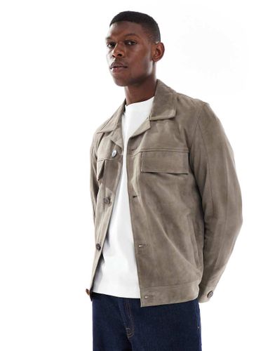 Veste en daim - Taupe - Only & Sons - Modalova