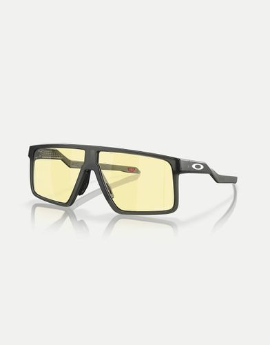 Helux - Lunettes de soleil rectangulaires style gaming à verres miroir jaunes - fumé mat - Oakley - Modalova