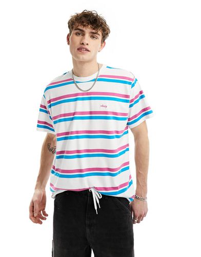 T-shirt manches courtes à rayures - Multicolore - Obey - Modalova