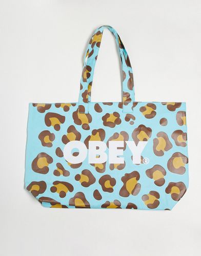 Tote bag à imprimé léopard - Obey - Modalova