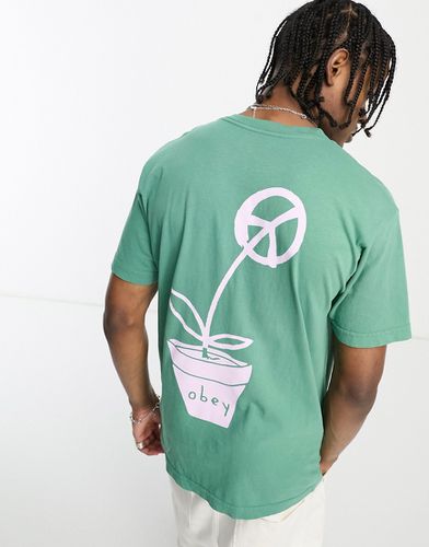 Peace Flower - T-shirt imprimé au dos - Obey - Modalova