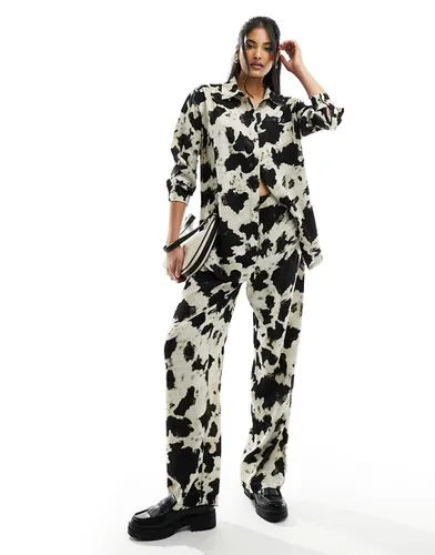 Pantalon d'ensemble ample à imprimé vaches - Object - Modalova