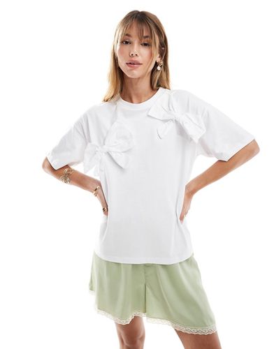 T-shirt avec nauds ruban oversize - Object - Modalova