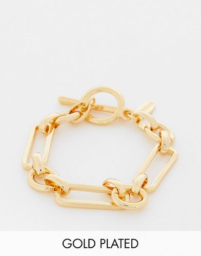 Bracelet en chaîne chunky avec barre en T en plaqué or - Orelia - Modalova