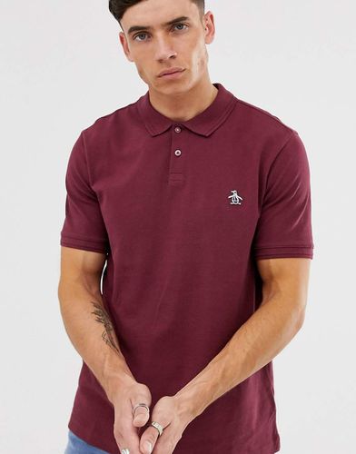 Polo en piqué avec logo emblématique - Bordeaux - Original Penguin - Modalova