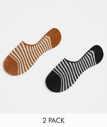 Lot de 2 paires de chaussettes invisibles à rayures - /marron - Other Stories - Modalova