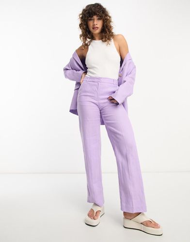 Pantalon d'ensemble en lin - Lilas - Other Stories - Modalova