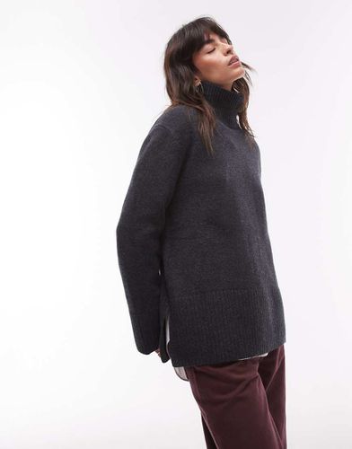 Pull oversize en laine à col montant - Other Stories - Modalova