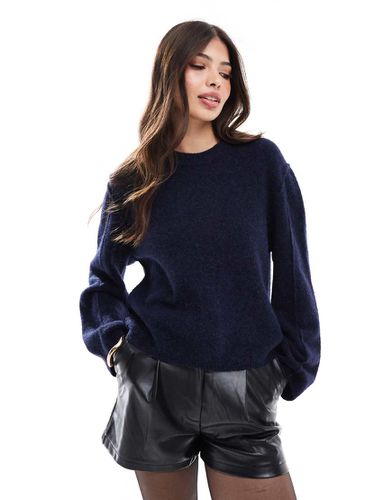 Pull duveteux en laine et alpaga - Bleu foncé - Other Stories - Modalova