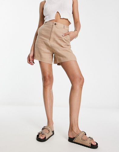 Short taille haute en lin - Beige - Other Stories - Modalova