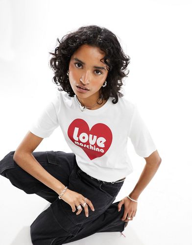 T-shirt à logo caur - Love Moschino - Modalova