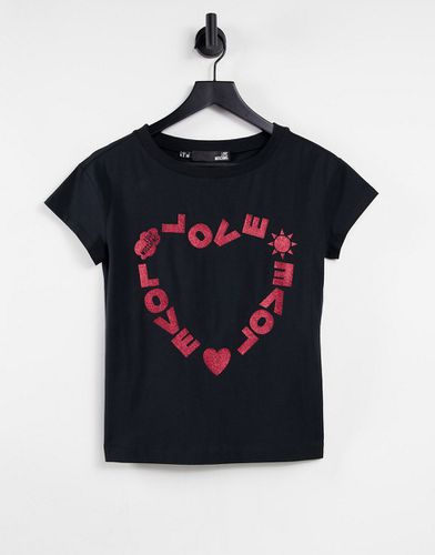 T-shirt avec logo caur - Love Moschino - Modalova