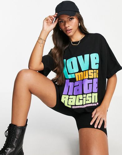 Love Music Hate Racism x ASOS - T-shirt graphique unisexe - Crooked Tongues - Modalova