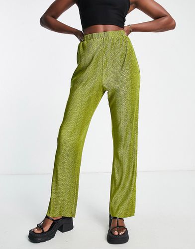 Pantalon plissé - Chartreuse - Lola May - Modalova