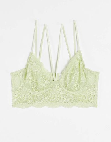 Soutien-gorge à armatures en dentelle avec lanières - clair - Lost Ink - Modalova