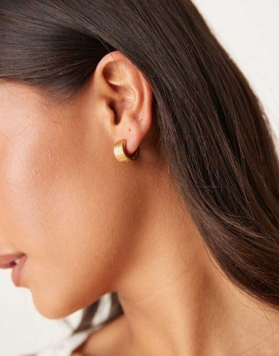 Créoles chunky superposées en acier inoxydable plaqué or 18 carats - Lost Souls - Modalova