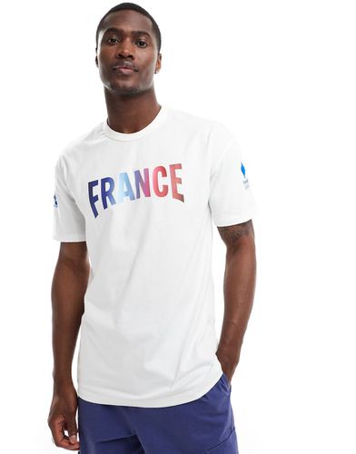 T-shirt imprimé dans le dos de l'équipe de France Jeux olympiques Paris 2024 - Guimauve - Le Coq Sportif - Modalova