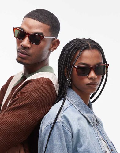 Broski - Lunettes de soleil carres  verres - caille de tortue - Le Specs - Modalova