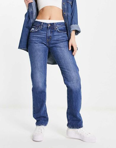 Jean droit à taille mi-haute effet usé - moyen délavé - Levi's - Modalova