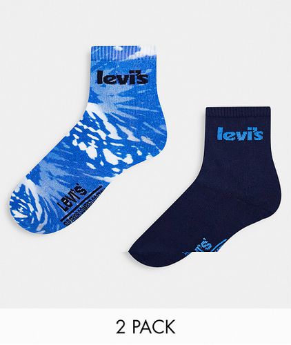 Lot de 2 paires de chaussettes de sport à logo - Bleu marine/tie-dye - Levi's - Modalova