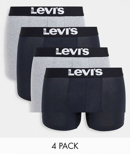 Lot de 4 boxers à logo - Gris/noir - Levi's - Modalova