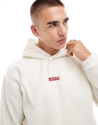 Sweat à capuche en polaire avec logo centré - Crème - Levi's - Modalova