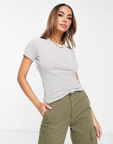 T-shirt coupe courte côtelé à rayures - Pêche - Levi's - Modalova