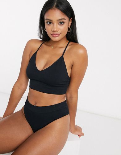 Culotte brésilienne échancrée et côtelée sans coutures - Lindex - Modalova