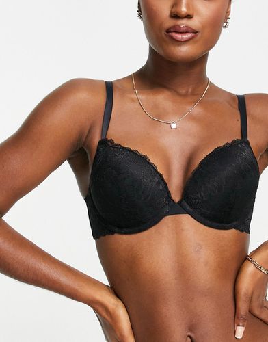 Linnea - Soutien-gorge effet push-up à décolleté plongeant en dentelle - Lindex - Modalova