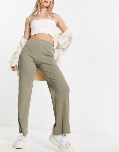 Pantalon ample en coton mélangé côtelé - Kaki - Lindex - Modalova