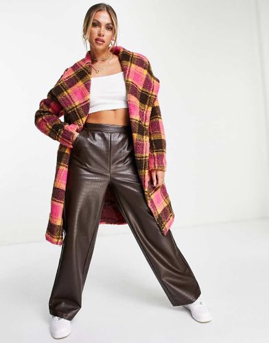 Manteau cache-caur à carreaux - Liquorish - Modalova