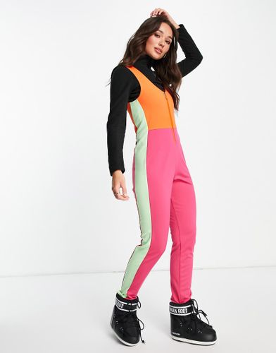 Salopette de ski en tissu imperméable imprimé - Couleurs vives - Liquorish - Modalova