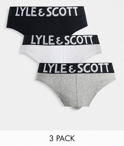 Lyle & Scott - Bodywear Ryder - Lot de 3 slips - Noir/blanc/gris - Lyle & Scott Bodywear - Modalova