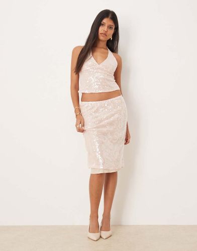 Kavivi - Jupe d'ensemble mi-longue taille basse  sequins - Motel - Modalova