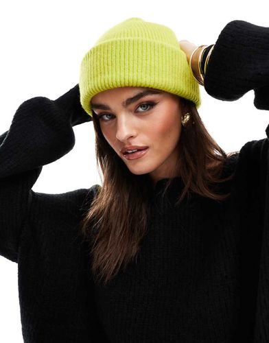 Bonnet côtelé - citron - Monki - Modalova