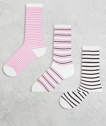 Lot de 3 paires de chaussettes  rayures - Monki - Modalova
