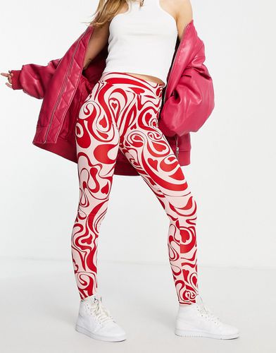 Legging en polyester à imprimé tourbillon - - RED - Monki - Modalova
