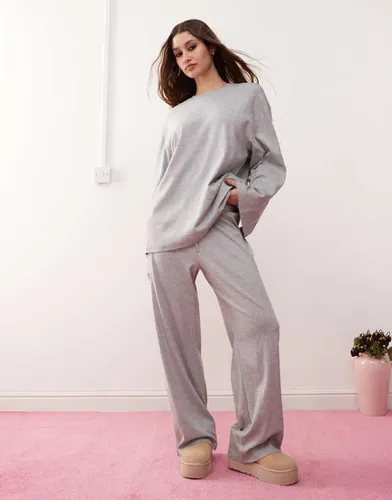 Mix and Match - Bas de pyjama doux et décontracté en jersey - chiné - Monki - Modalova